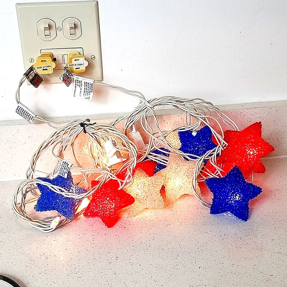 Patriotic String of Star lights.